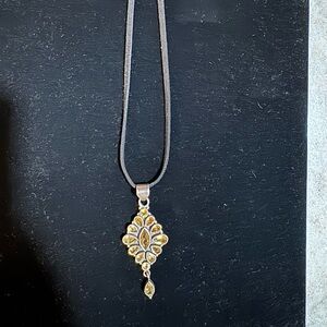 Gold and Silver Pendant Necklace
